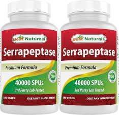 BEST NATURALS HIGH STRENGTH BEST NATURALS SERRAPEPTASE 40000 SPUS 360 CAPSULES