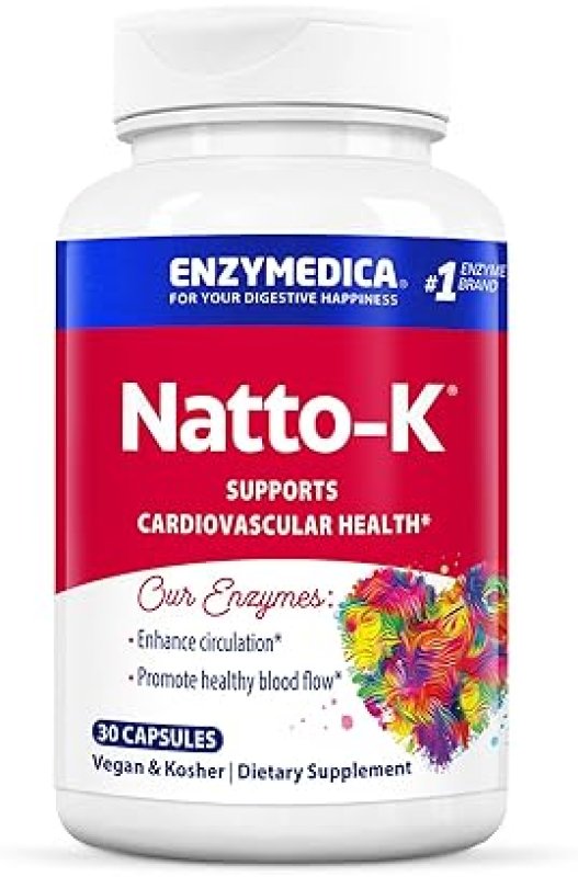 ENZYMEDICA NATTO-K NATTOKINASE SUPPLEMENT FOR HEART HEALTH, 30 CAPSULES