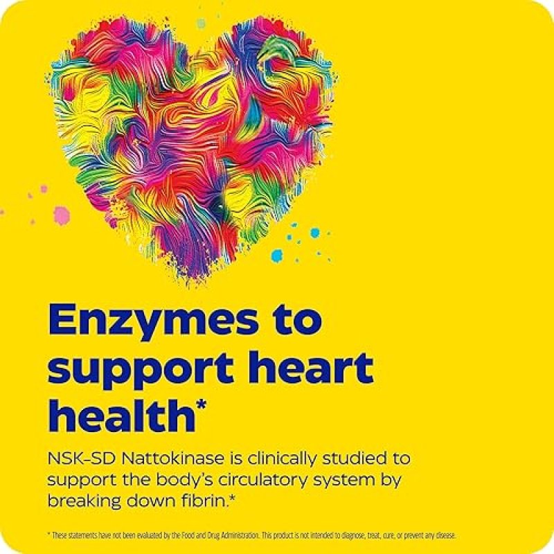 ENZYMEDICA NATTO-K NATTOKINASE SUPPLEMENT FOR HEART HEALTH, 30 CAPSULES