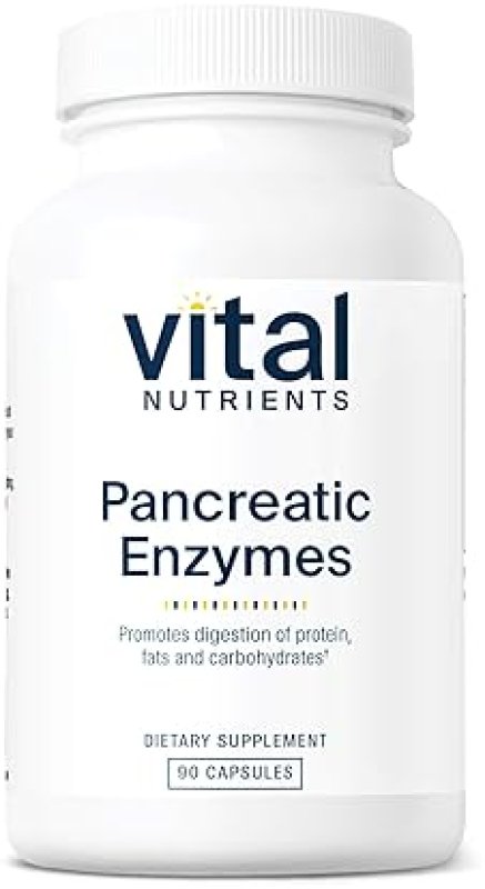 VITAL NUTRIENTS PANCREATIC ENZYMES 1000MG DIGESTIVE SUPPLEMENT | PROTEASE, AMYLASE & LIPASE | 90 CAPSULES