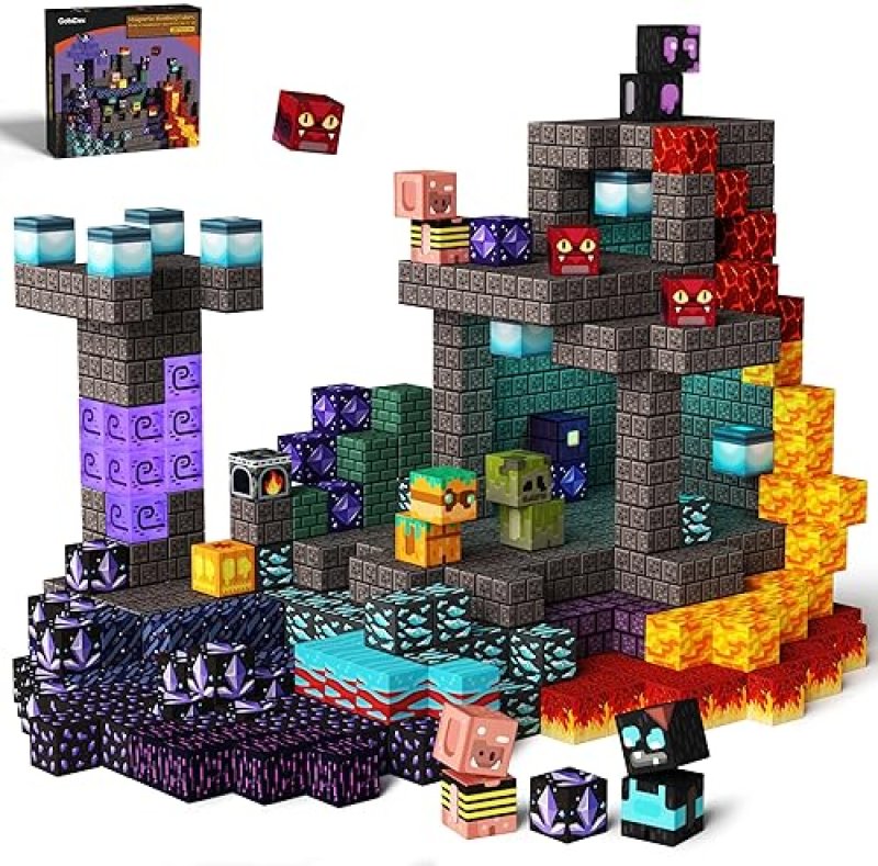 SHENZHEN GOBIDEX 200-PIECE MAGNETIC BUILDING BLOCKS SET FOR KIDS 3+, STEM TOY GIFT FOR BOYS AND GIRLS, MAGNET CONSTRUCTION GAME