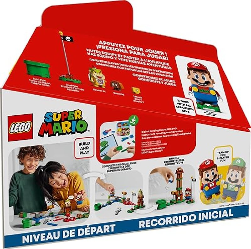 LEGO SUPER MARIO ADVENTURES STARTER SET WITH INTERACTIVE MARIO FIGURE AND BOWSER JR., 71360 - IDEAL GIFT FOR SUPER MARIO FANS, KIDS 6+