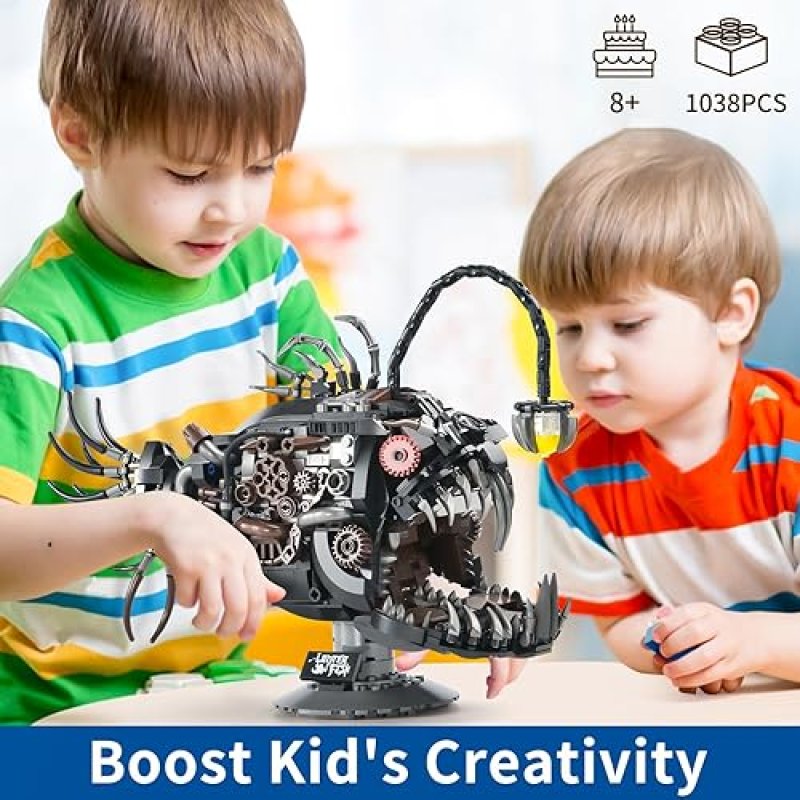 XITALAXU OCEAN ANIMAL MECHANICAL FISH BUILDING SET - STEM GIFT FOR TEENS 8-14 (1038PCS)