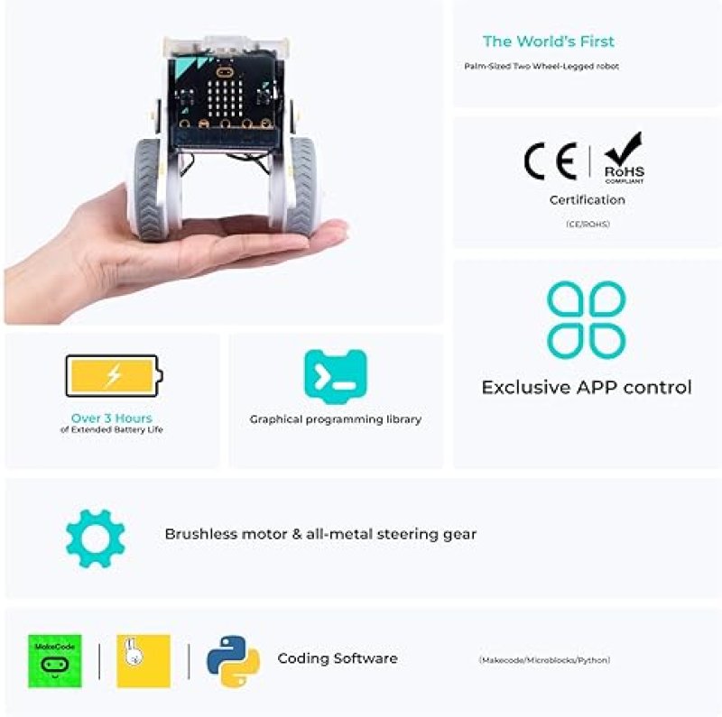 EF ELECFREAKS MICRO:BIT XGO RIDER KIT: SELF-BALANCING ROBOT WITH IMU & BRUSHLESS MOTOR