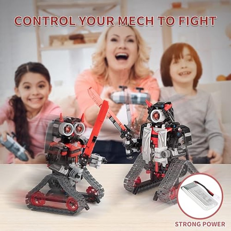 OPMIND STEM RC ROBOT BUILDING KIT - 5-IN-1 SAMURAI/NINJA BLOCKS - 419 PCS - DIY SCIENCE TOY GIFT - AGES 6-12+