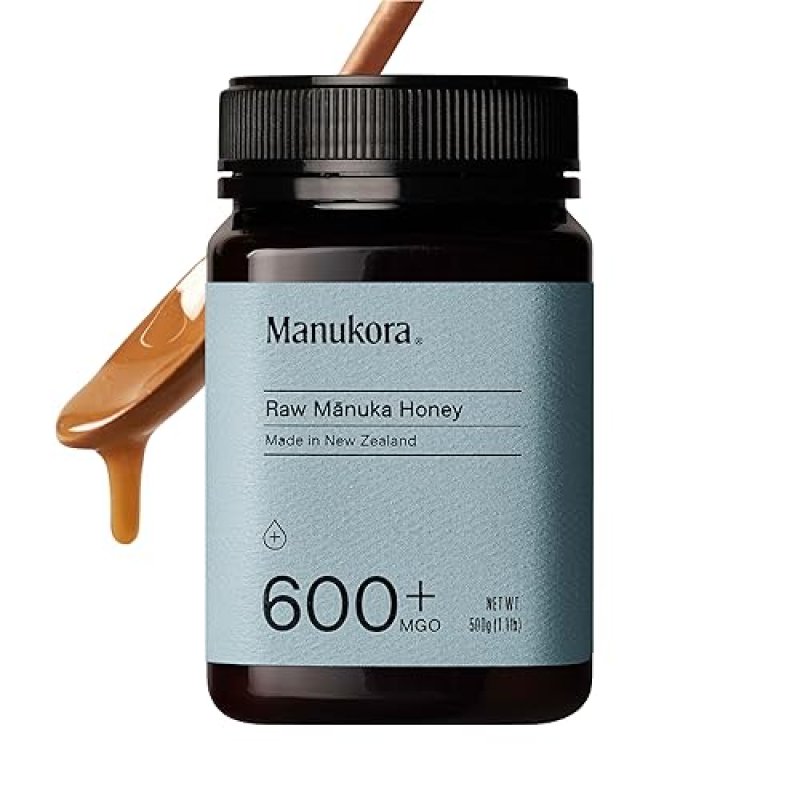 MANUKORA RAW MANUKA HONEY MGO 600+ FROM NEW ZEALAND - NON-GMO, MONOFLORAL, TRACEABLE - 500G
