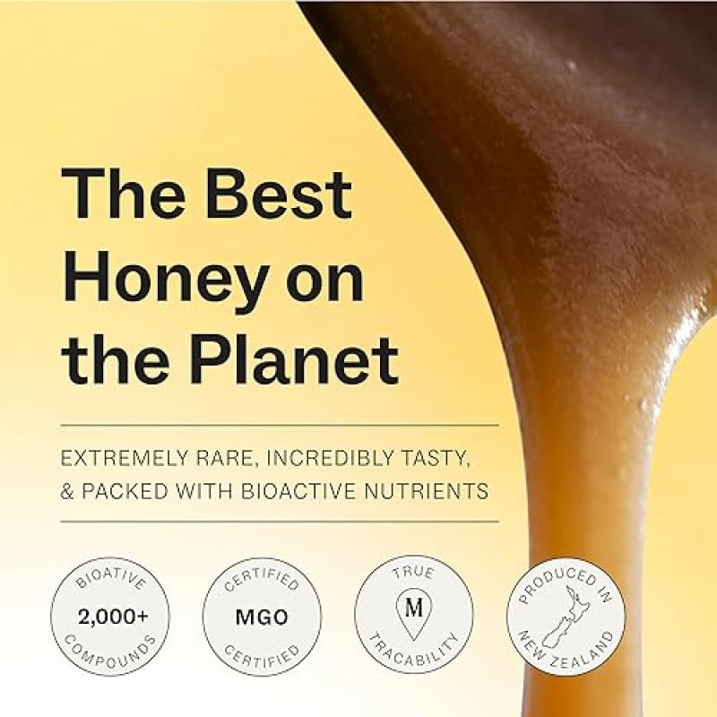 MANUKORA RAW MANUKA HONEY MGO 600+ FROM NEW ZEALAND - NON-GMO, MONOFLORAL, TRACEABLE - 500G
