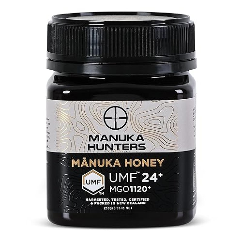 NZ HONEY UMF 24+ MANUKA HONEY - PURE NEW ZEALAND SWEETENER - GLUTEN, DAIRY FREE - IDEAL FOR TEA, COFFEE, SMOOTHIES - 8.8OZ JAR
