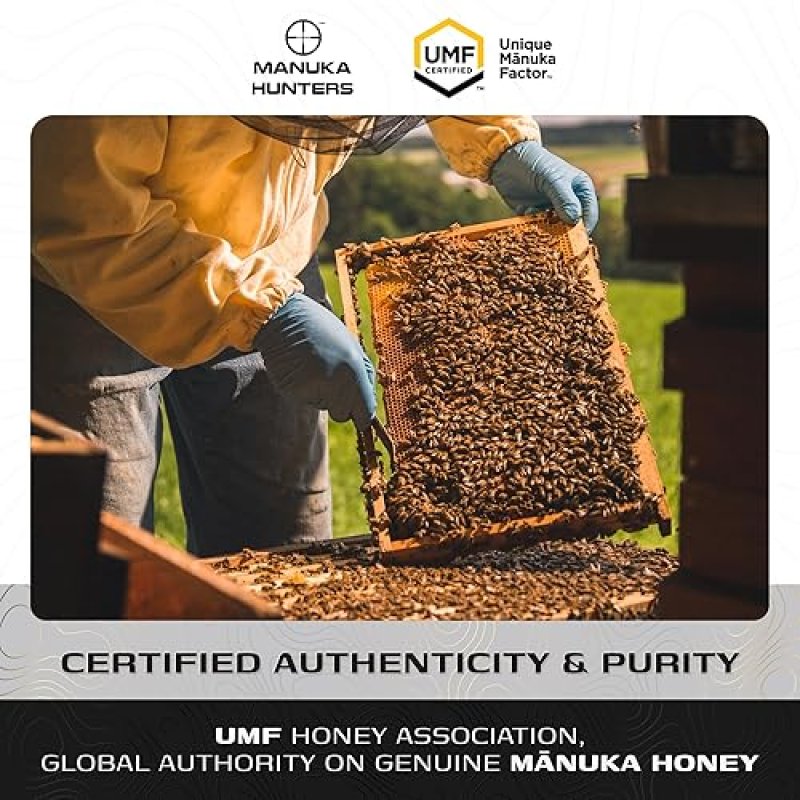 NZ HONEY UMF 24+ MANUKA HONEY - PURE NEW ZEALAND SWEETENER - GLUTEN, DAIRY FREE - IDEAL FOR TEA, COFFEE, SMOOTHIES - 8.8OZ JAR