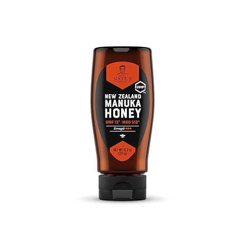 NORTH DALLAS HONEY NATE'S RAW MANUKA HONEY MGO 512+ | UMF CERTIFIED 15+ | 13.2 OZ SQUEEZE BOTTLE