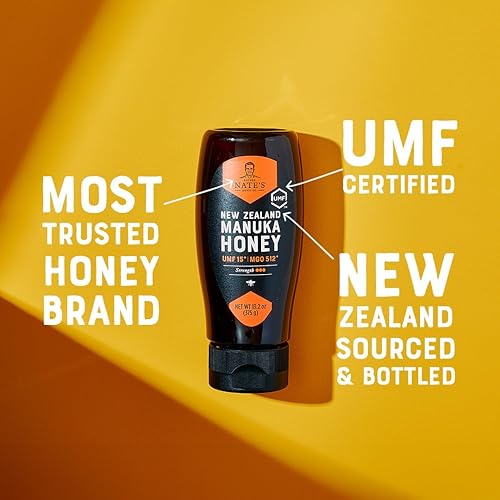NORTH DALLAS HONEY NATE'S RAW MANUKA HONEY MGO 512+ | UMF CERTIFIED 15+ | 13.2 OZ SQUEEZE BOTTLE