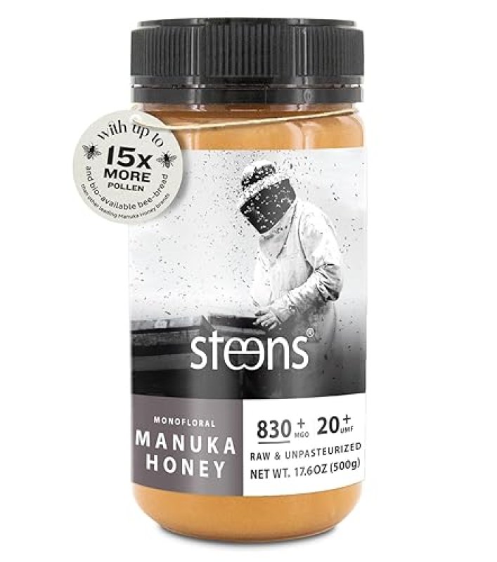 STEENS PURE & RAW STEENS MANUKA HONEY - MGO 830+ - UMF 20+ - 17.6 OZ - NEW ZEALAND