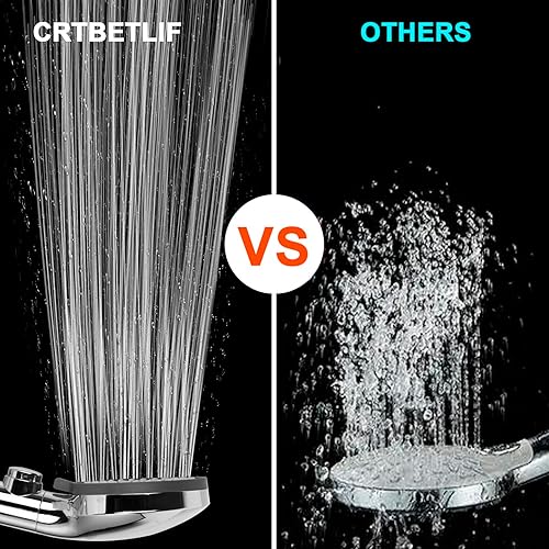 FOCSPROD HIGH PRESSURE 5 MODE RV SHOWER HEAD WITH HOSE FOR WATER SAVING AND TRAVEL TRAILERS