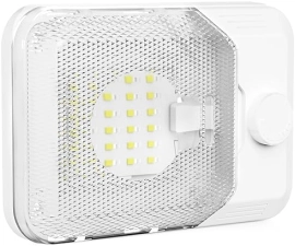 RVGUARD RV LED CEILING SINGLE DOME LIGHT, 12V LED LIGHTS, RV INTERIOR LIGHT WITH ADJUSTABLE BRIGHTNE
