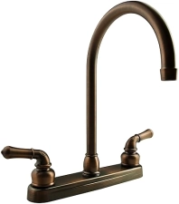 DURA FAUCET RV KITCHEN SINK FAUCET J-SPOUT IN OIL-RUBBED BRONZE