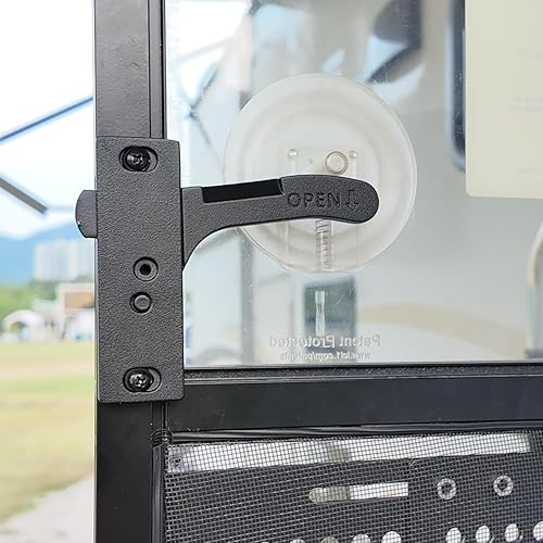 SAFONER ALUMINUM RV SCREEN DOOR LATCH REPLACEMENT KIT - RIGHT HANDLE FOR TRAVEL TRAILER, CAMPER, MOTORHOME - RV ACCESSORIES