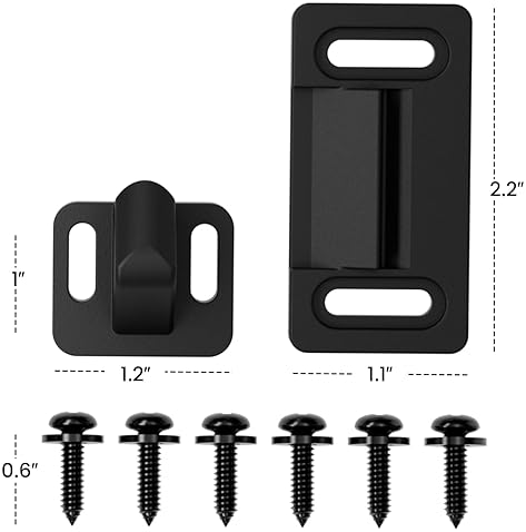 SAFONER ALUMINUM RV SCREEN DOOR LATCH REPLACEMENT KIT - RIGHT HANDLE FOR TRAVEL TRAILER, CAMPER, MOTORHOME - RV ACCESSORIES