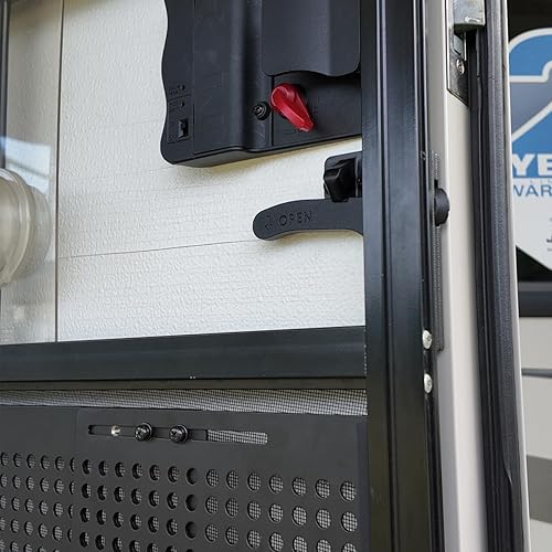 SAFONER ALUMINUM RV SCREEN DOOR LATCH REPLACEMENT KIT - RIGHT HANDLE FOR TRAVEL TRAILER, CAMPER, MOTORHOME - RV ACCESSORIES