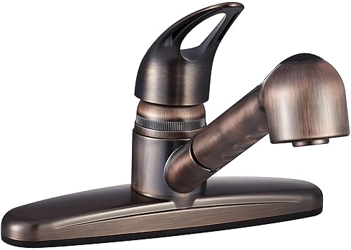 DURA FAUCET NON-METALLIC PULL-OUT RV KITCHEN SINK FAUCET - OIL RUBBED BRONZE