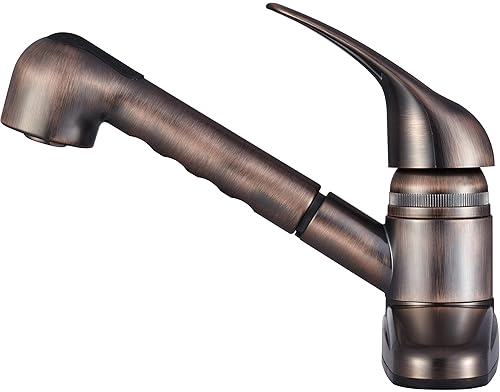 DURA FAUCET NON-METALLIC PULL-OUT RV KITCHEN SINK FAUCET - OIL RUBBED BRONZE