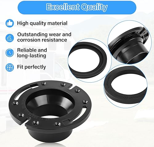 UHEGDRR DOMETIC RV TOILET SEAL & FLANGE REPLACEMENT KIT - 3-IN-1 COMBO