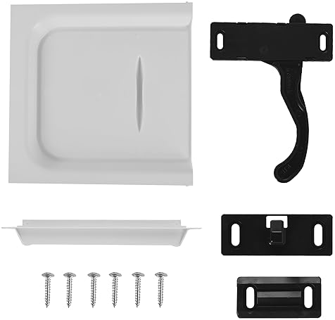 AUSSIO RV SCREEN DOOR LATCH HANDLE KIT (RIGHT HAND) + 12" SLIDE PANEL FOR RV ENTRY DOORS