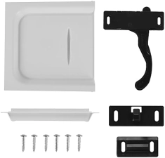 AUSSIO RV SCREEN DOOR LATCH HANDLE KIT (RIGHT HAND) + 12" SLIDE PANEL FOR RV ENTRY DOORS