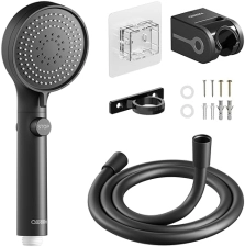 AWELIFE HIGH PRESSURE RV SHOWER HEAD WITH HOSE & HANDHELD ON/OFF SWITCH, MATTE BLACK