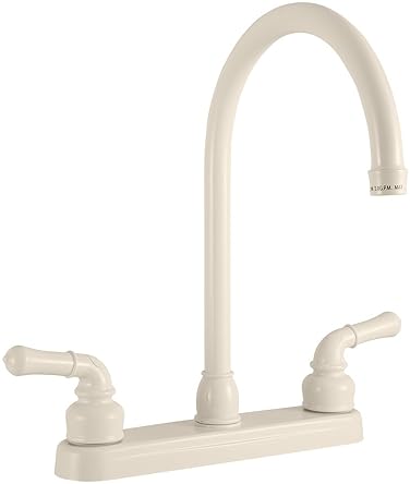 DURA FAUCET RV KITCHEN SINK FAUCET IN BISQUE PARCHMENT FINISH