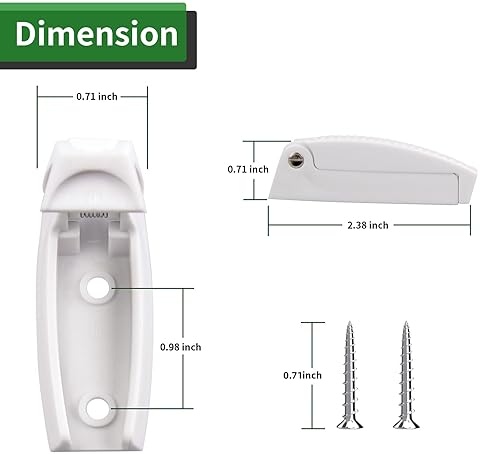 RVGUARD 5PCS WHITE RV DOOR HOLDER FOR TRAILER & CAMPER VANS