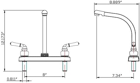 DURA FAUCET HI-RISE RV KITCHEN SINK FAUCET - OIL RUBBED BRONZE