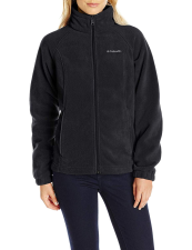 COLUMBIA WOMEN'S PETITE BLACK FLEECE JACKET, XS - BENTON SPRINGS FULL ZIP