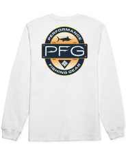COLUMBIA MEN'S BANNING PFG LOGO GRAPHIC LONG SLEEVE T-SHIRT WHITE XL - NEW WITH TAGS
