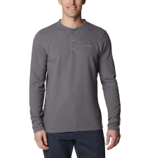 COLUMBIA MEN'S PINE PEAK WAFFLE HENLEY - LONG SLEEVE STYLE