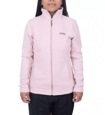 COLUMBIA WOMEN'S PINK BASIN TRAIL FULL ZIP JACKET IN XS