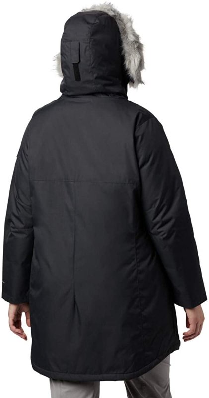 COLUMBIA WOMEN'S BLACK INSULATED LONG JACKET SIZE SMALL - SUTTLE MOUNTAIN
