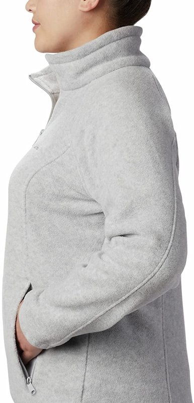 COLUMBIA WOMEN'S BENTON SPRINGS FLEECE JACKET - CIRRUS GREY HEATHER, X-LARGE PETITE