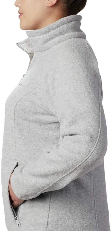 COLUMBIA WOMEN'S BENTON SPRINGS FLEECE JACKET - CIRRUS GREY HEATHER, X-LARGE PETITE