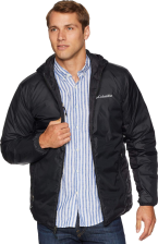 COLUMBIA LAKE 22 REVERSIBLE HOODED JACKET IN BLACK SIZE SMALL
