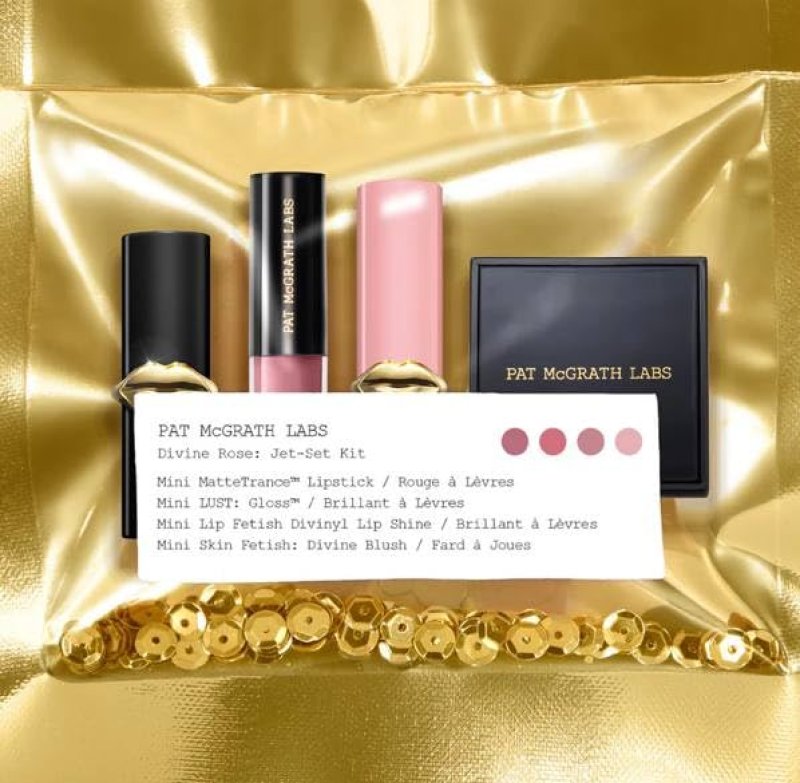 PAT MCGRATH LABS DIVINE ROSE JET-SET KIT: MINI BEAUTY ESSENTIALS FOR ON-THE-GO
