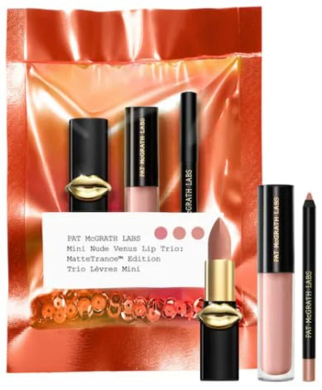 PAT MCGRATH MINI NUDE VENUS LIP TRIO: MATTETRANCE SET