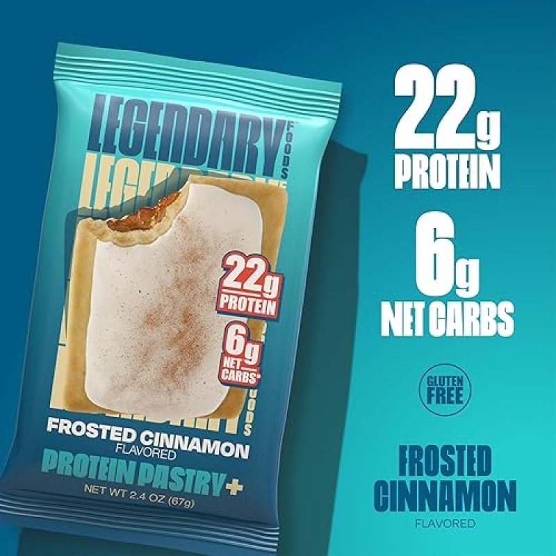 LEGENDARY FOODS PROTEIN PASTRY BUNDLE - LOW CARB MEAL REPLACEMENT BARS - GLUTEN-FREE KETO SNACKS - HEALTHY ENERGY BARS - 16 PACK