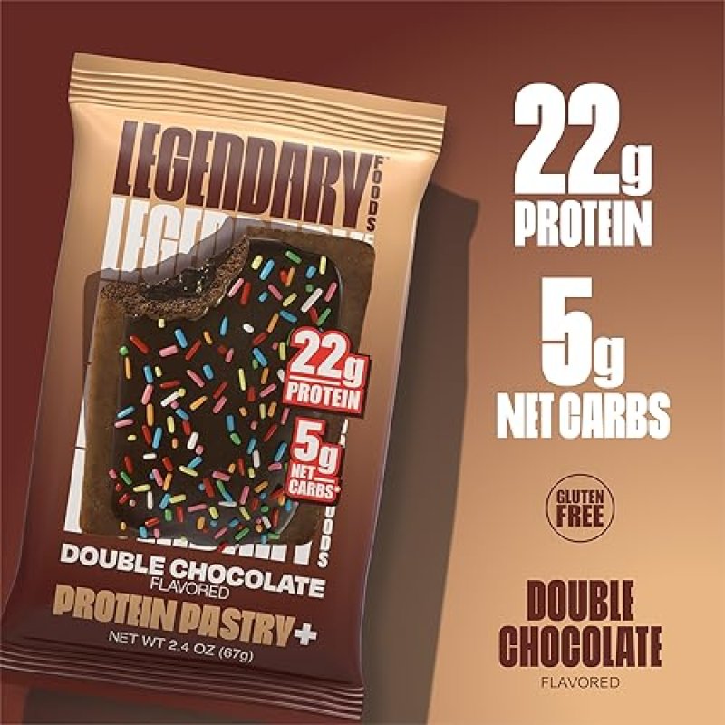 LEGENDARY FOODS LOW CARB PROTEIN PASTRY BUNDLE - GLUTEN FREE & KETO SNACKS - HEALTHY ENERGY BARS - 16 PACK