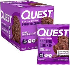 QUEST SOFT & CHEWY DOUBLE CHOCOLATE CHIP PROTEIN COOKIE (12-PACK)