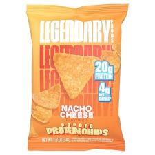 LEGENDARY FOODS POPPED NACHO CHEESE PROTEIN CHIPS 1.2 OZ