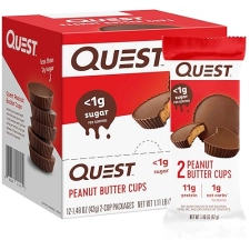 QUEST NUTRITION PEANUT BUTTER CUPS | 11G PROTEIN, 1G SUGAR | LOW CARB, GLUTEN FREE, KETO | 12 COUNT