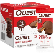 QUEST NUTRITION PEANUT BUTTER CUPS | 11G PROTEIN, 1G SUGAR | LOW CARB, GLUTEN FREE, KETO | 12 COUNT