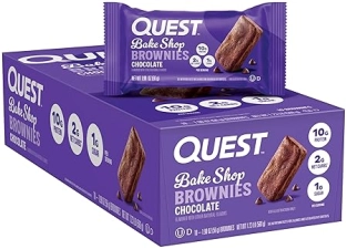 QUEST BAKE SHOP CHOCOLATE BROWNIES - HIGH PROTEIN, LOW CARB - 10 PACK