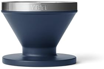 YETI POUR OVER COFFEE MAKER ACCESSORY RAMBLERS - STAINLESS STEEL, NAVY, FITS ANY V60 FILTER