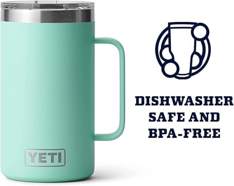 YETI 24 OZ MUG: VACUUM INSULATED STAINLESS STEEL WITH MAGSLIDER LID